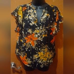 TTL Joie Short Sleeve Blouse Size Medium M